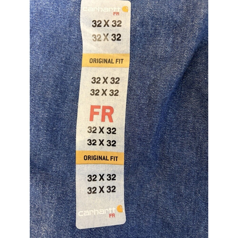 NEW Carhartt Flame Resistant Signature Denim Dungaree Size 32 X 32 Jeans Mens - Picture 4 of 7